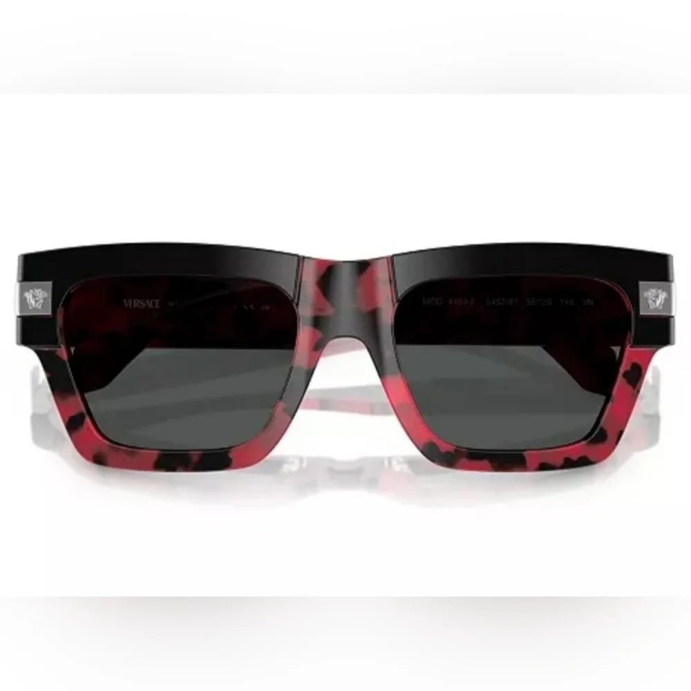 Versace (Unisex) VE4464 52mm Sunglasses Top Black /Red Havana (NWT)